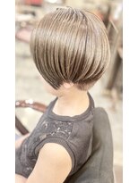 サーティエイト(38) 丸みくびれハンサムショート/マットグレージュ/ボブ/髪質改善