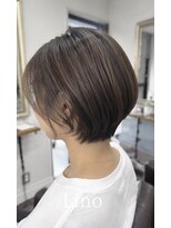 髪質改善Lino hair/縮毛矯正/白髪ぼかし/ハイライト/メンズカット【リノヘア】 丸みショート/ショートボブ/耳掛けショート/ハイライト