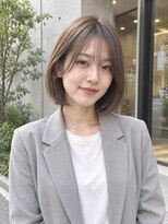 フィエルウメダ(Fier umeda)&nbsp;前髪カット×顔周りカットの柔らかベージュボブ