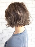 ハイライトボブ_マニッシュショートネイビーカラー_ba23841