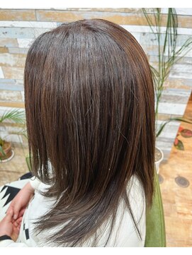 ハウオリ ヘアーワークス(Hauoli hair works) ホイルレスハイライト×ライラックグレー