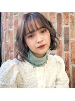 クーエフー(coo et fuu)&nbsp;20代30代美肌ラベンダーグレーの透明感ボブ　近藤