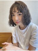 パーマくるくるパーマウェーブ強めパーマボブヘアロブ