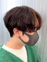 エルマーク(L-MARK)&nbsp;シースルーマッシュナチュラルマッシュメンズ韓国ツーブロック