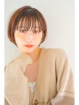 ガリカ シーム(Gallica/SEAM) ひし形ショートボブマッシュ/大人可愛い丸み小顔薄めバング 原宿