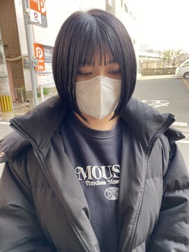 ソウバイジョージ(Sow by George) Takumi似合わせ黒髪ショートボブ10代20代30代