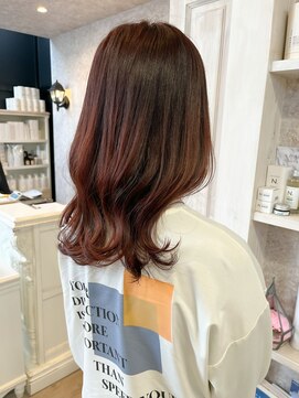 キャアリー(Caary) 福山市美容室Caary 人気 発色抜群夏こそ こっくりレッドブラウン