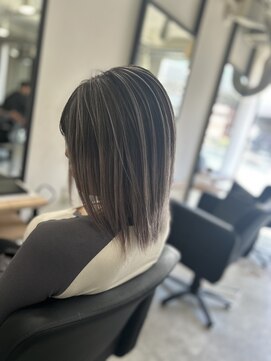 ラフ 難波店(LAFF) #黒髪#ボブルフ#ネビージュ#小顔#ワンレン