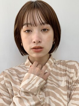 ベル 銀座5丁目店(Belle) ミニボブ切りっぱなしボブぱっつん前髪銀座