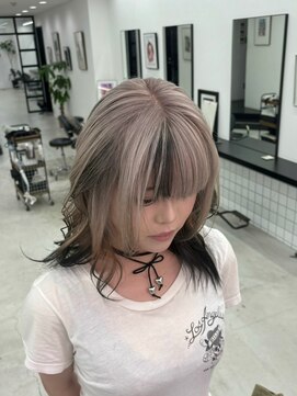 ジルスタジオ(JILL STUDIO) JILL STUDIO ミルクティーアッシュ×逆インナーカラー