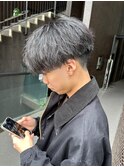 簡単セット刈り上げツーブロックマッシュ
