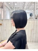 内巻きボブ/黒髪ボブ/前下がりボブ/吉祥寺