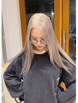 スタン 渋谷(Stam)&nbsp;ミルクティーアッシュグレージュミディアムロングウルフ30代