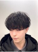 シャドウパーマ/メンズマッシュ/ツーブロック/ブルーブラック