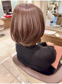 ボブから少しだけひし形ショートボブ