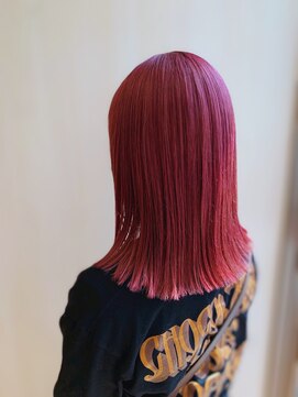 テラス 西宮店(TERRACE) 切りっぱなしボブ/デザインカラー【TERRACE nishinomiya】