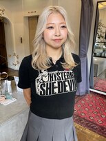 ヘアーアイスカルテット(HAIR ICI QUARTET) 大人可愛い韓国風ホワイトレイヤー×小顔くびれセミロング