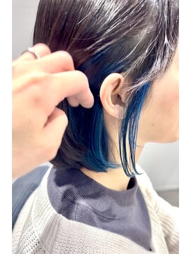 ゼン(ZEEN) 【インナーカラー/ネイビーブルー】札幌美容室ZEEN