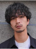 原宿シャドウパーマメンズカットラウンドマッシュウルフfifth