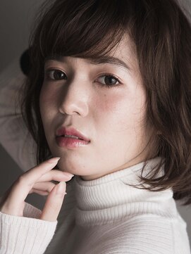 カッファ 東銀座(CUFFA) 【CUFFA】無造作カールデザインカラー大人ボブ東銀座築地新富町