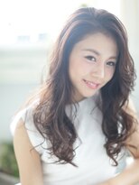 ジーナ 博多(Zina)&nbsp;ホワイトアッシュエアリーミディ/黒髪ショートパーマ