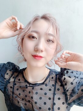 アイティー バイ アルバム 中野店(IT by ALBUM) お団子アレンジ_Aラインボブかきあげロングマロンベージュ_38375