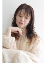 クリーク ノイズ ヘア 大手町店(CLIQUE noise hair)&nbsp;まろベージュ/シースルーバンク/ウェーブ巻き20代30代