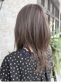 福山市美容室Caary人気 艶感ベージュ レイヤースタイル