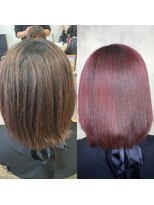 アンフィフォープルコ(AnFye for prco)&nbsp;ビビリ矯正＋オレオルカラーでつやっつや艶髪ストレート【ボブ】