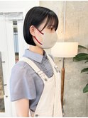 ミニボブ×地毛風カラー