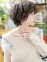 カバーヘア イヴ 戸頭店(COVER HAIR EVE) ★アッシュブラックくせ毛風カール束感ショート20代30代40代★9