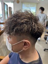 ラ メール ヘア デザイン(La mer HAIR DESIGN)&nbsp;スペインカール×ハイライト/メンズ