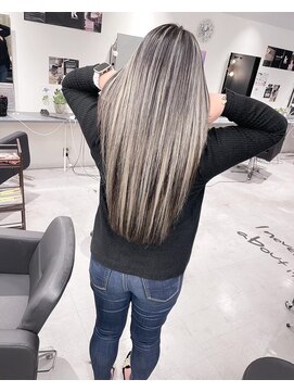 キング 高槻(K!ng) ハイライトカラーミルクティーベージュケアブリーチダブルカラー