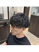波巻き マッシュ ツーブロック 刈り上げ