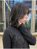 ブリーチなし グレージュ レイヤーボブ 顔まわりカット/momoka