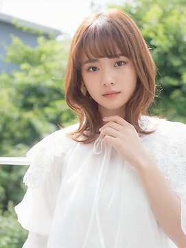 アース 錦糸町店(HAIR&MAKE EARTH) 20代30代アッシュグレージュミディアムウルフ伸ばしかけ抜け感