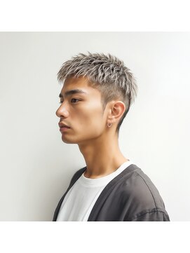 メンズハイカラー/フェザーショート/スパイキーショート