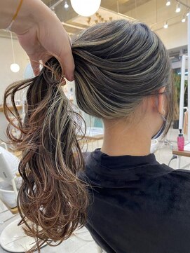 ロミー 本厚木(ROMMY.) 本厚木◎バレイヤージュ細めハイライトロング韓国風巻き髪質改善