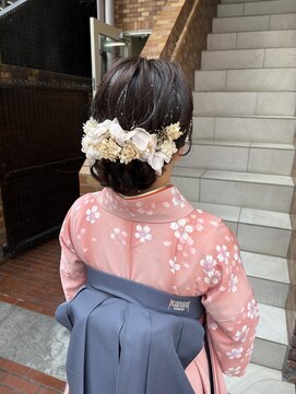 テトラ バイ ネオリーブ 横浜西口店(tetra by neolive) ゆるまとめ髪　卒業式袴着付け　金箔　ヘアセット　横浜★