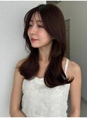 大人ロング×チェリーレッド