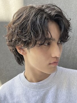 フィフス 大分(fifth) 大分波巻きスパイラルパーマメンズカットセンターパートウルフ