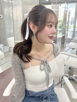 フォンズ(FONS)&nbsp;前髪カット　顔まわりカット　マロンベージュ