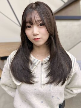 ミリ(mm) レイヤーカット オリーブベージュ カラー 韓国 髪質改善 仙台