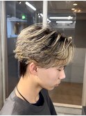 熊本メンズカット デザインカラー ローライト