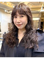 ナループロアオハナ(Nalu pu loa ohana) パーマレイヤーパーマウェーブパーマミディアムパーマ黒髪パーマ