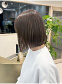 育てるハイライト/グレージュ/ボブ/ブリーチ/白髪ぼかし【kanna