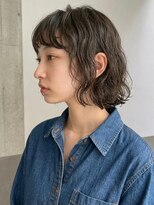 トリッカ 銀座(tricca)&nbsp;ボブパーマ/クセ毛風パーマ/ニュアンスパーマ/ブラウン/前髪