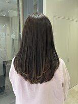 リブランド 銀座(REBRAND) 胸上セミロングレイヤー/オリーブグレージュカラー