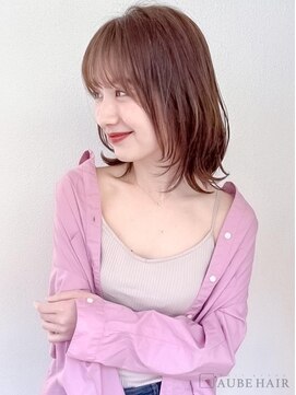 オーブ ヘアー ソレイユ 福岡千早店(AUBE HAIR soleil) 20代・30代_小顔見せくびれミディ