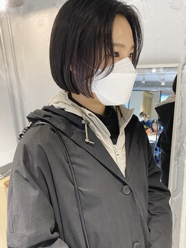 コフィー バイ メルト 吉祥寺(cofy by melt) 【三ツ井純】前髪レイヤーカット韓国風ボブインナーカラー